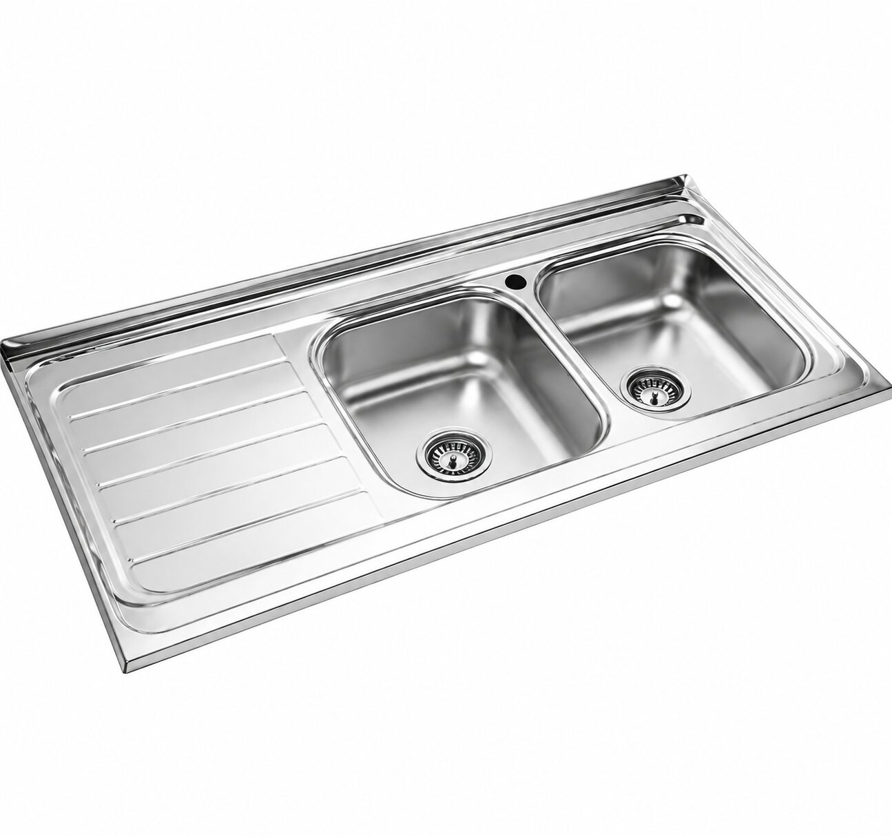 سینک-نگین-الماس-SA02 سینک نگین الماس SA02 دو لگنه روکار استیل با گارانتی ۱۰ سال