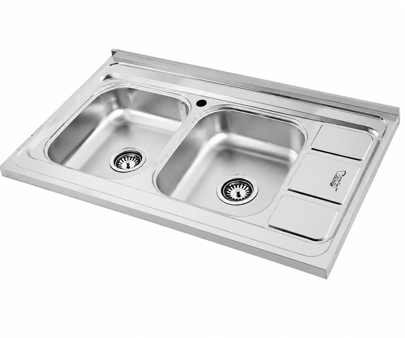 سینک الماس SA09 روکار سینک الماس SA09 روکار دو لگنه استیل نگین الماس