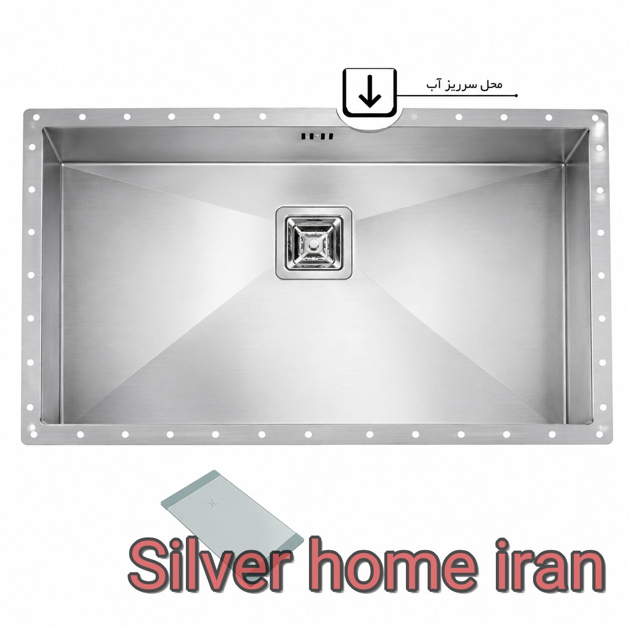 سینک ظرفشویی اخوان مدل 401نمای اصلی سینک اخوان مدل 401 با طراحی توکار و بدنه استیل ضدزنگ. سینک اخوان 401