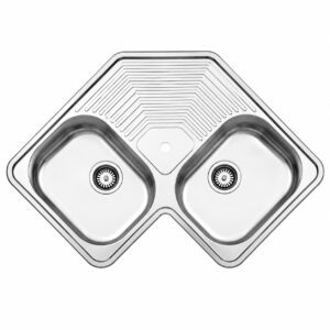 سینک استیل البرز 540/83 توکار فانتزی