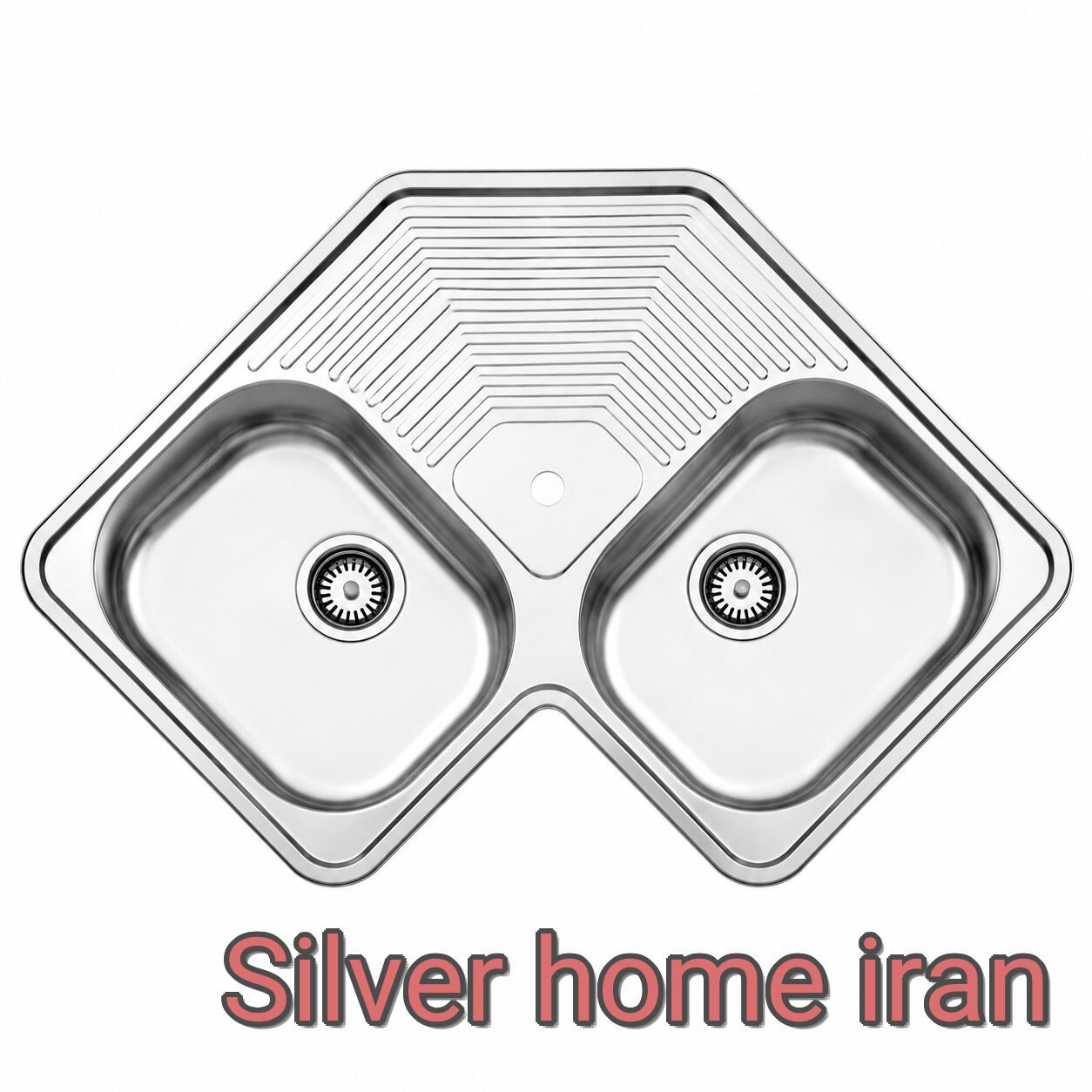 سینک ظرفشویی استیل البرز مدل 540/83 سینک استیل البرز 540/83 توکار فانتزی
