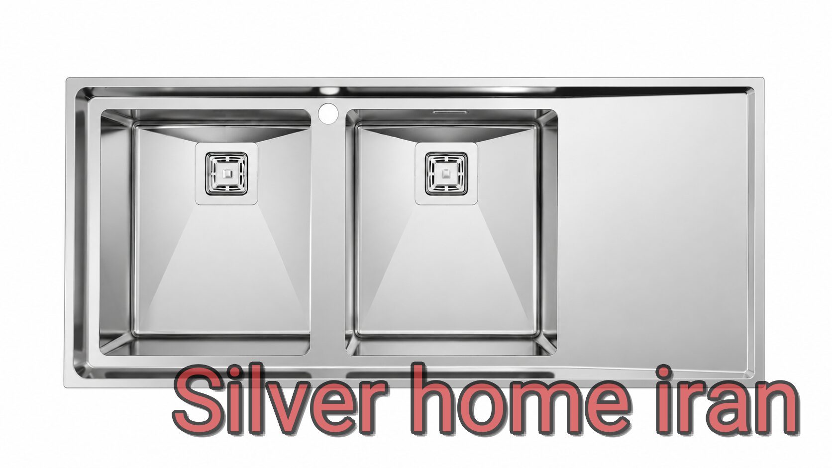 سینک ظرفشویی استیل البرز مدل 952/52 سینک استیل البرز 952/52 توکار باکسی