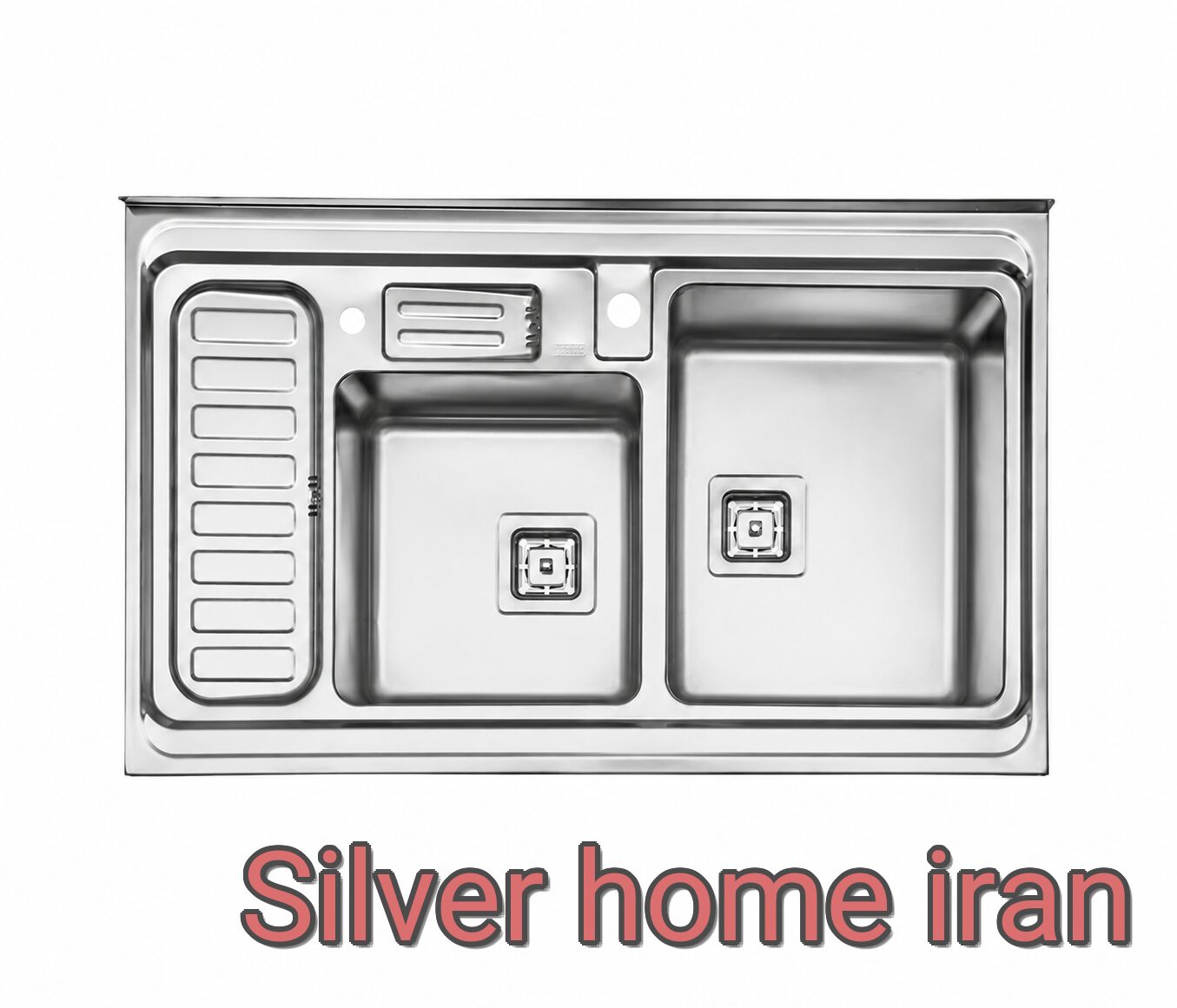 سینک ظرفشویی استیل البرز مدل 852/60 سینک استیل البرز 852/60 روکار فانتزی