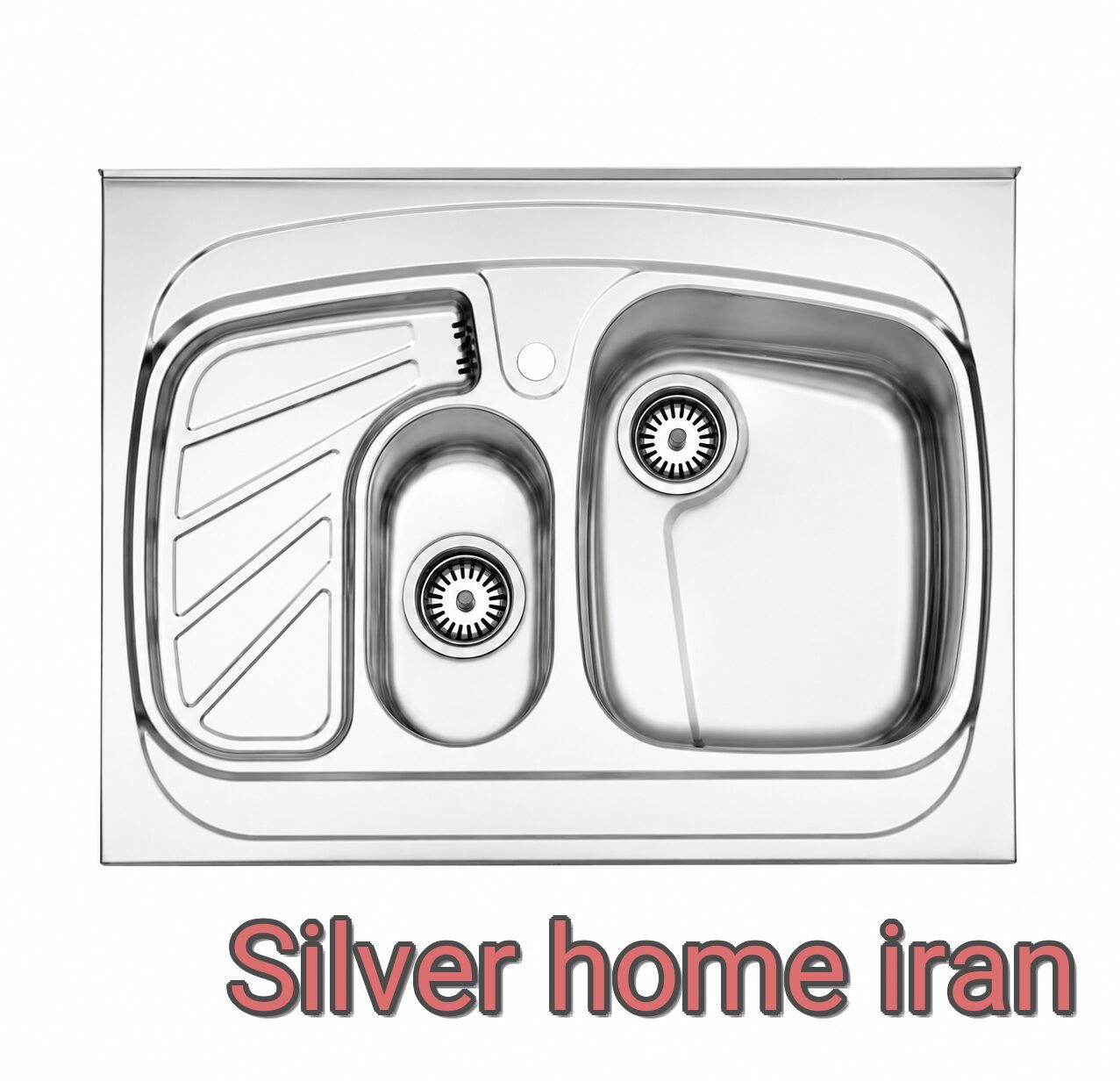 سینک ظرفشویی استیل البرز مدل 608/60 سینک استیل البرز 608/60 روکار فانتزی