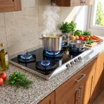 اجاق گاز صفحه‌ای اخوان در آشپزخانه