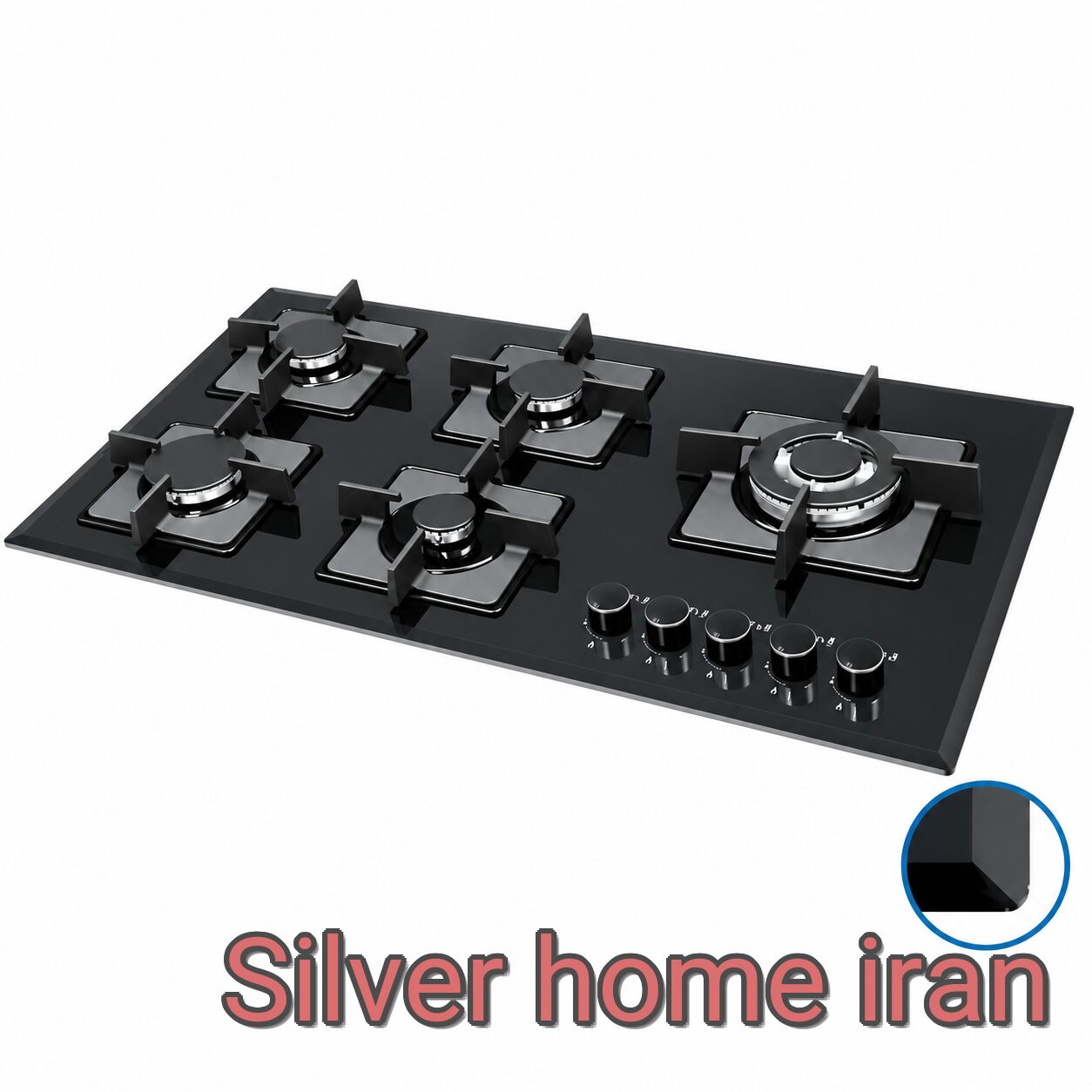اجاق گاز صفحهای پنج شعله اخوان مدل GI132S اجاق گاز اخوان GI132S صفحهای پنج شعله