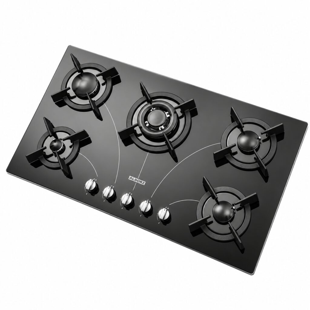 اجاق گاز استیل البرز G5908 پنج شعله