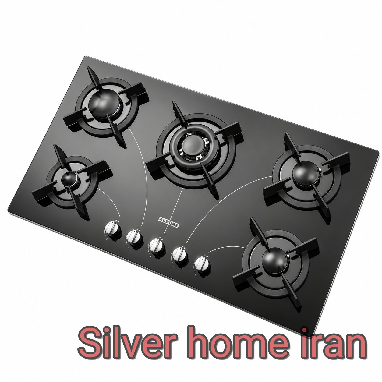 اجاق گاز پنج شعله استیل البرز مدل G5908 اجاق گاز استیل البرز G5908 پنج شعله