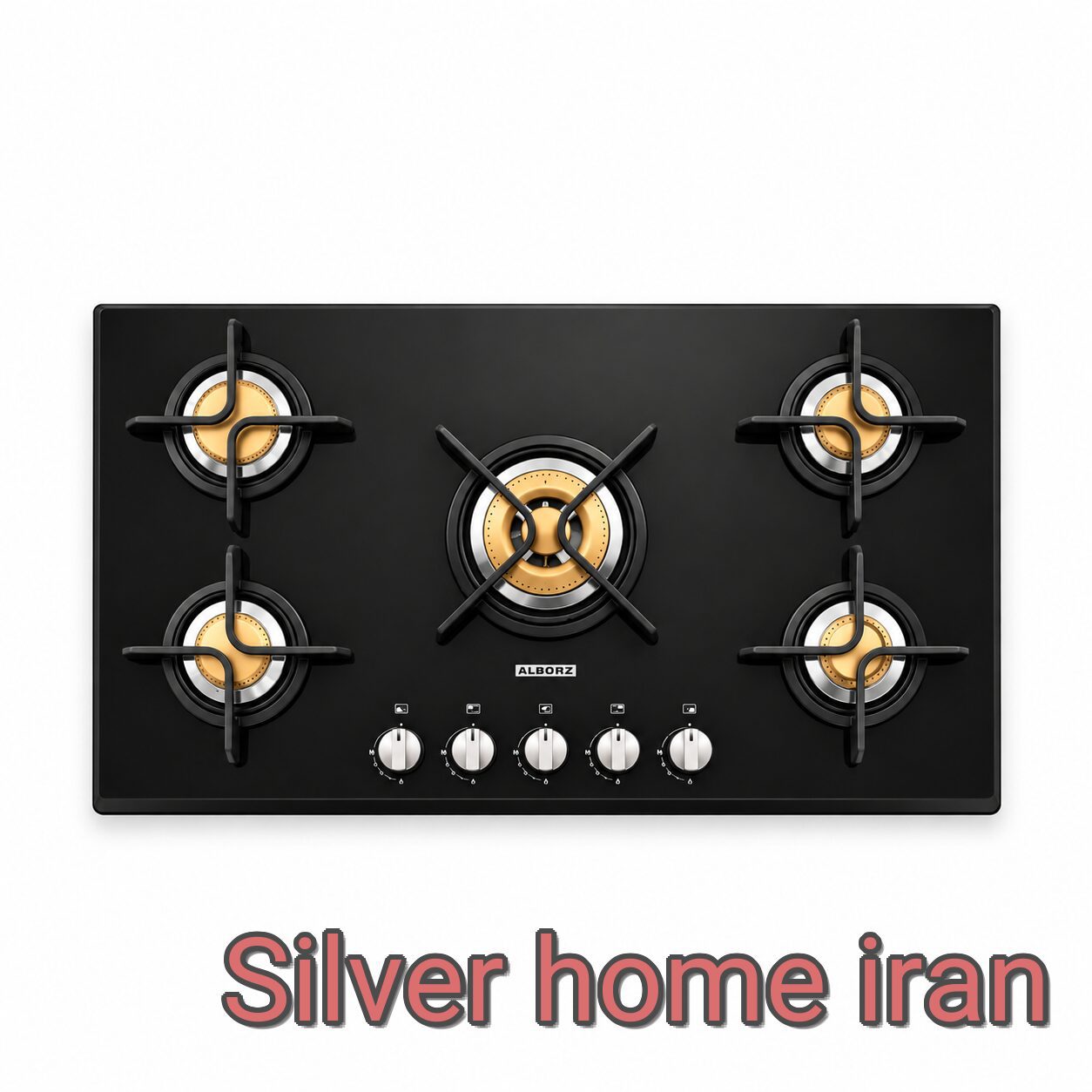 اجاق گاز پنج شعله استیل البرز مدل G5912 اجاق گاز استیل البرز G5912 پنج شعله
