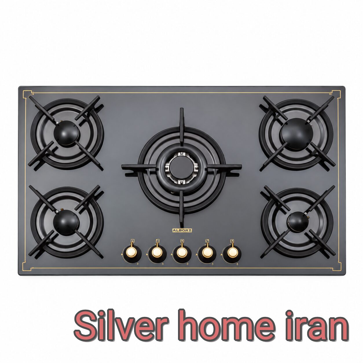 اجاق گاز پنج شعله استیل البرز مدل G5916 اجاق گاز استیل البرز G5916 پنج شعله