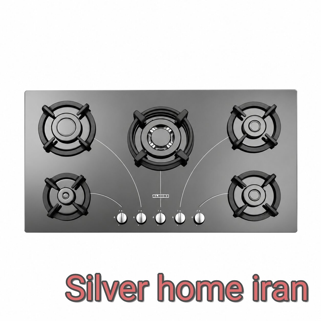 اجاق گاز پنج شعله استیل البرز مدل G5958 اجاق گاز استیل البرز G5958 پنج شعله