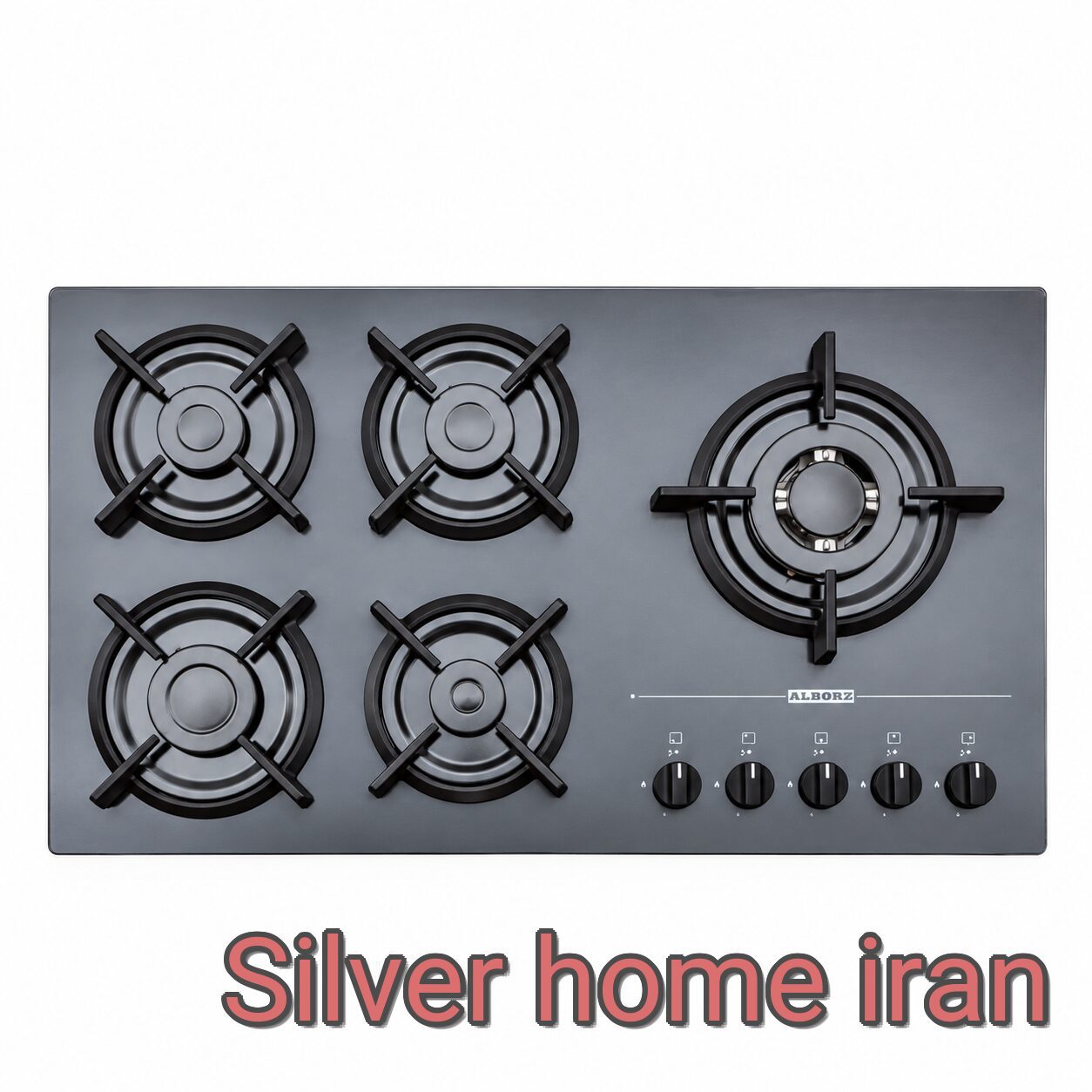اجاق گاز پنج شعله استیل البرز مدل G5967 L&R اجاق گاز استیل البرز G5967 L&R پنج شعله