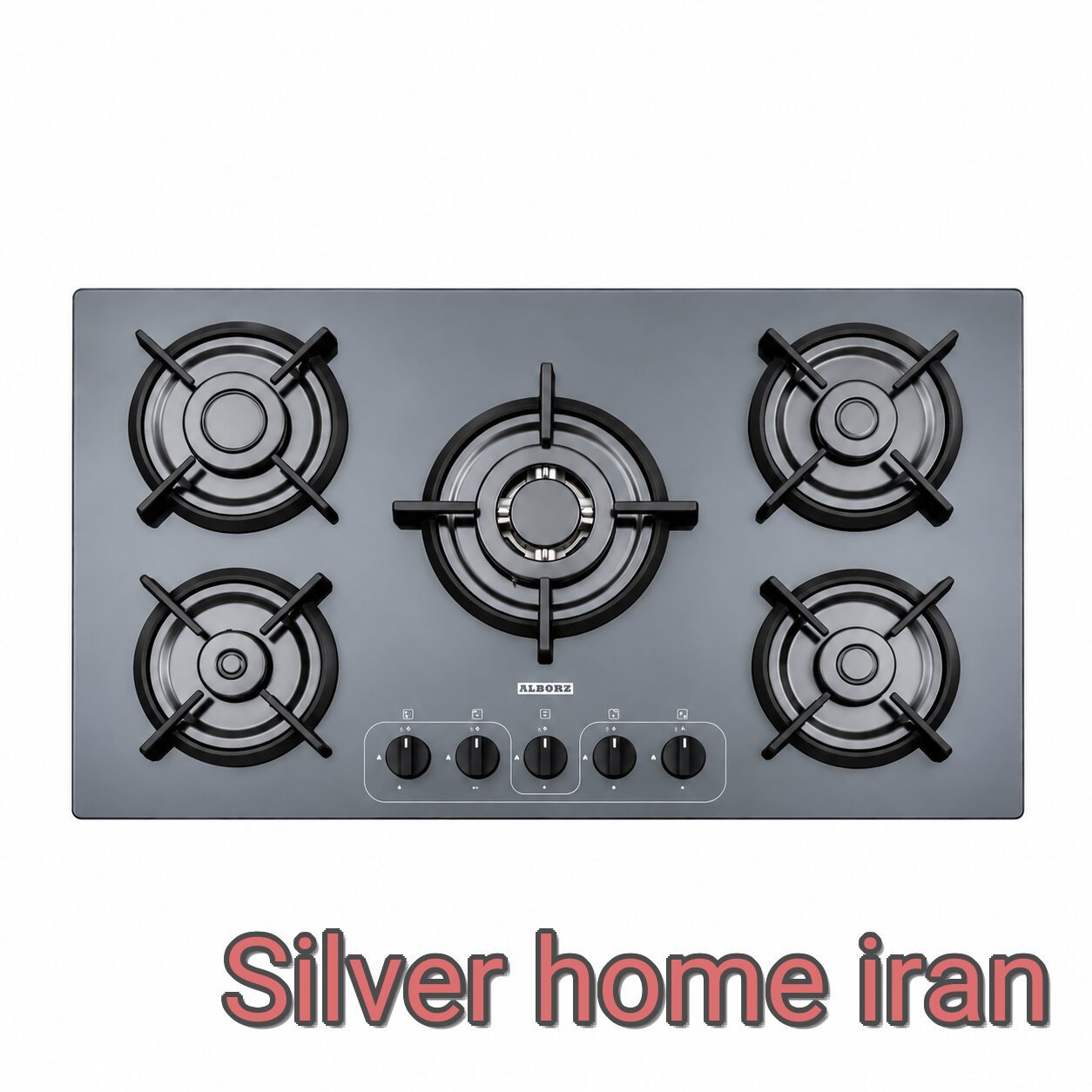 اجاق گاز پنج شعله استیل البرز مدل G5968 اجاق گاز استیل البرز G5968 پنج شعله