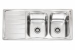 نصب سینک دو لگنه توکار نگین الماس روی کابینت