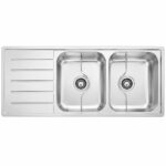 سیستم تخلیه و سیفون استاندارد سینک ظرفشویی استیل نگین الماس