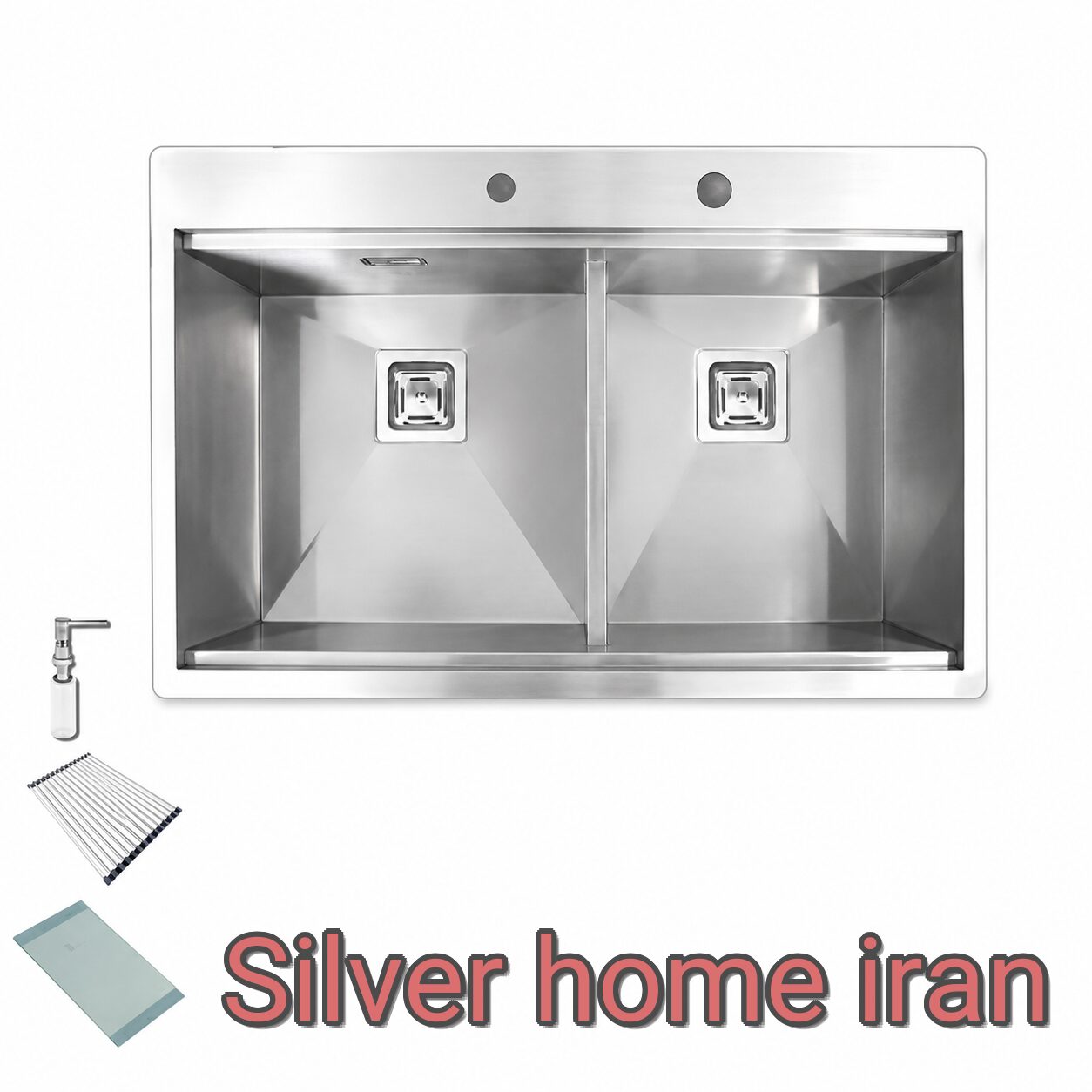 سینک اخوان 333 سینک ظرفشویی توکار اخوان کد 333 با اکسسوری