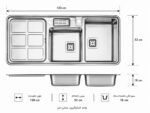 جزئیات نصب توکار سینک استیل البرز 855/52
