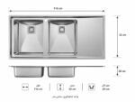 جزئیات نصب توکار سینک استیل البرز 952/52