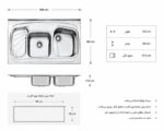 جزئیات نصب روکار سینک استیل البرز 611/60