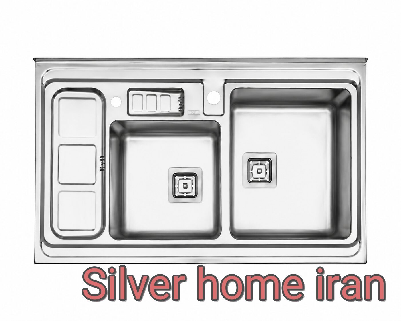 سینک ظرفشویی استیل البرز مدل 853/60 سینک استیل البرز 853/60 روکار فانتزی