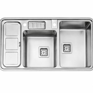سینک استیل البرز 853/52 توکار فانتزی