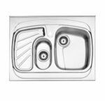 سینک استیل البرز 608/60 روکار فانتزی